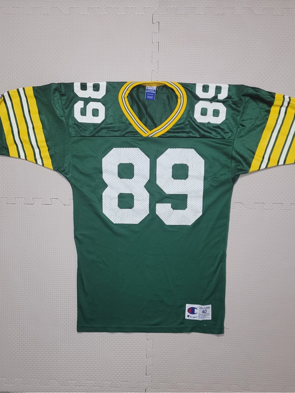 Champion Greenbay Packers Green & Yellow Number 89 Football Jersey